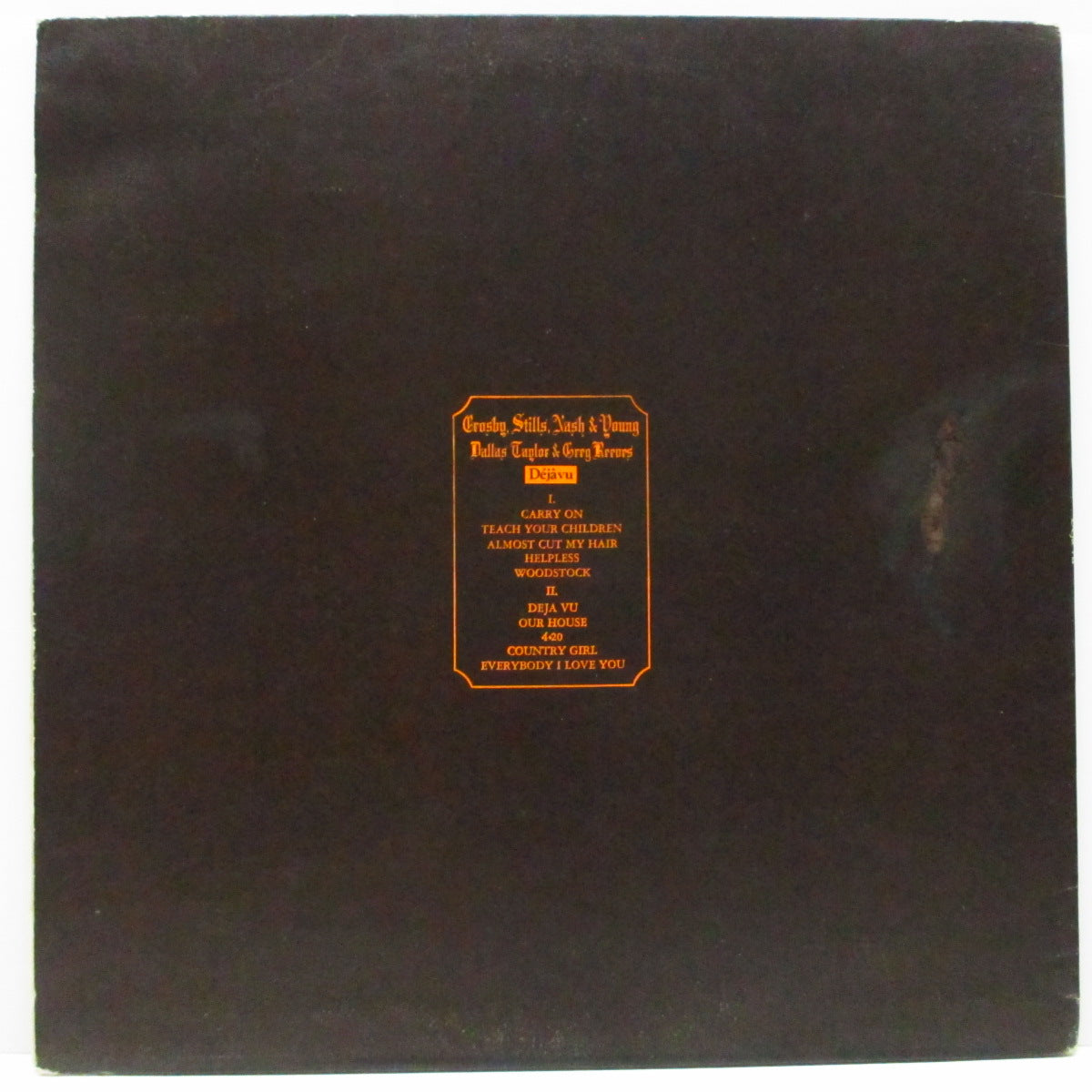 CROSBY,STILLS,NASH & YOUNG (クロスビー・スティルス・ナッシュ&ヤング)  - Deja Vu (1st) (UK オリジナル「出版社 Warner & Flamingo Musicラベ」 LP/写真貼付ざら紙見開ジャケ)