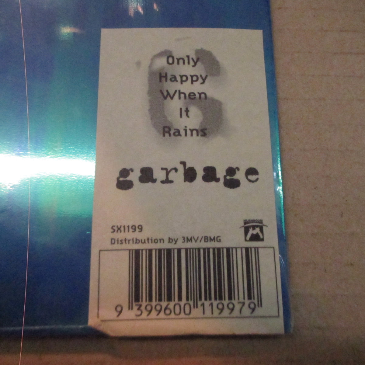 GARBAGE (ガービッジ)  - Only Happy When It Rains +2 (UK オリジナル 7インチ+ビニールバッグ/New廃盤)