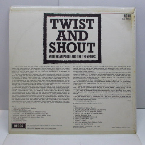 BRIAN POOL & THE TREMELOES (ブライアンプール & ザ・トレメローズ) - Twist & Shout (UK オリジナル「モノラル」LP/表面コーティング2面折り返ジャケ) '63年セカンドアルバム！