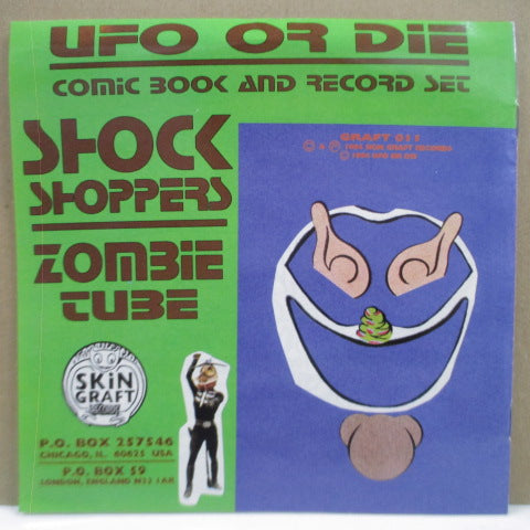UFO OR DIE (ユーフォー・オア・ダイ) - Shock Shoppers (US '94 オリジナル「ブルーヴァイナル」 7インチ+コミックブック・ジャケ) 残少！