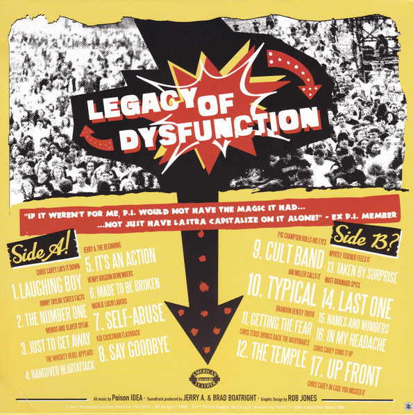 POISON IDEA (ポイズン・アイデア)  - Legacy Of Dysfunction (US Limited LP 「廃盤 New」  )