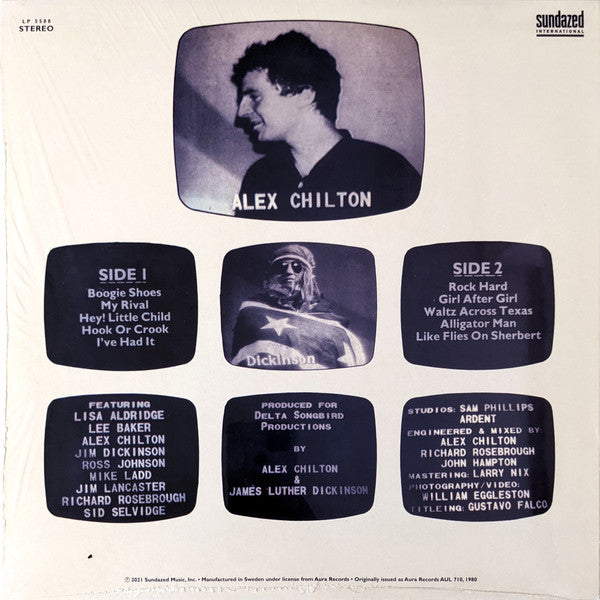 ALEX CHILTON (アレックス・チルトン)  - Like Flies On Sherbert (US 限定復刻再発「ターコイズカラー・ヴァイナル」LP/New)'79年ソロ・デビューアルバム！