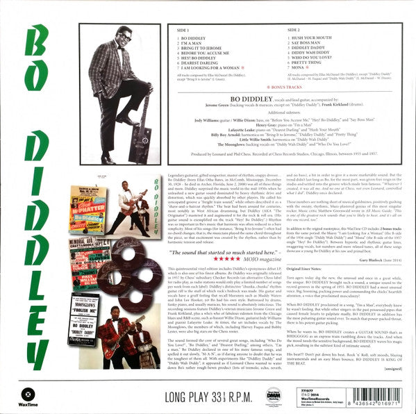 BO DIDDLEY (ボ・ディドリー)  - Bo Diddley [ 1st ] (EU 限定ボーナス入り再発 180g LP/New)’58年デビューアルバム！