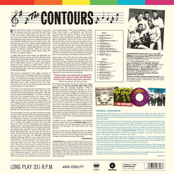 CONTOURS (コントアーズ)  - Do You Love Me (EU ボーナス入り限定復刻再発180g LP/New) モータウン社看板'62年唯一アルバム