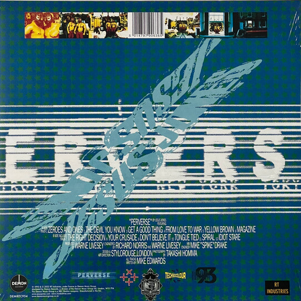 JESUS JONES (ジーザス・ジョーンズ)  - Perverse (EU 限定復刻再発クリアブルーヴァイナル LP/NEW)