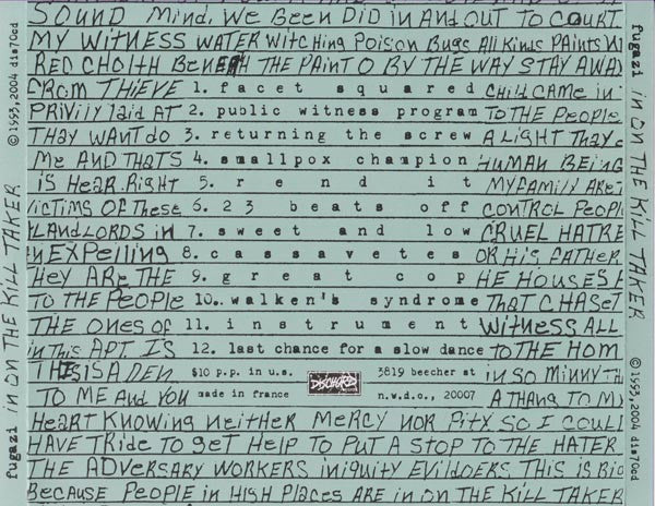 FUGAZI (フガジ)  - In On The Kill Taker (US Reissue CD / New)