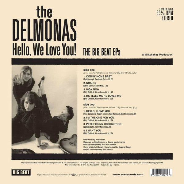 DELMONAS (デルモナス)  - Hello, We Love You!  (UK 限定再発 10" Mini LP/New) '84年同時発売1st/2nd 各4曲入りEPのカップリング再発！