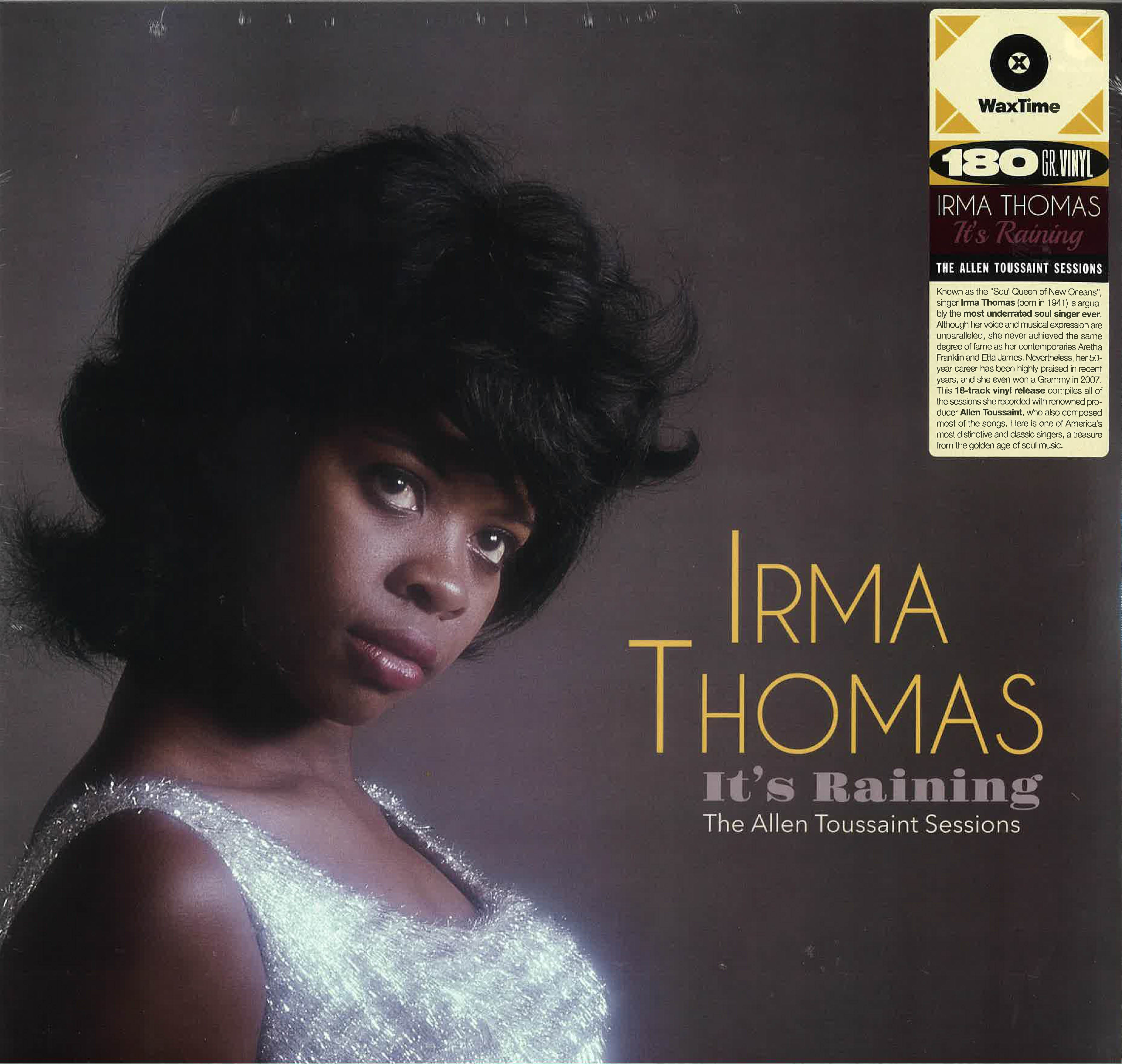 IRMA THOMAS (アーマ・トーマス)  - It's Raining - The Allen Toussaint Sessions (EU 限定リリース LP/New) 黄金期'59〜'62年シングル・コンピ！