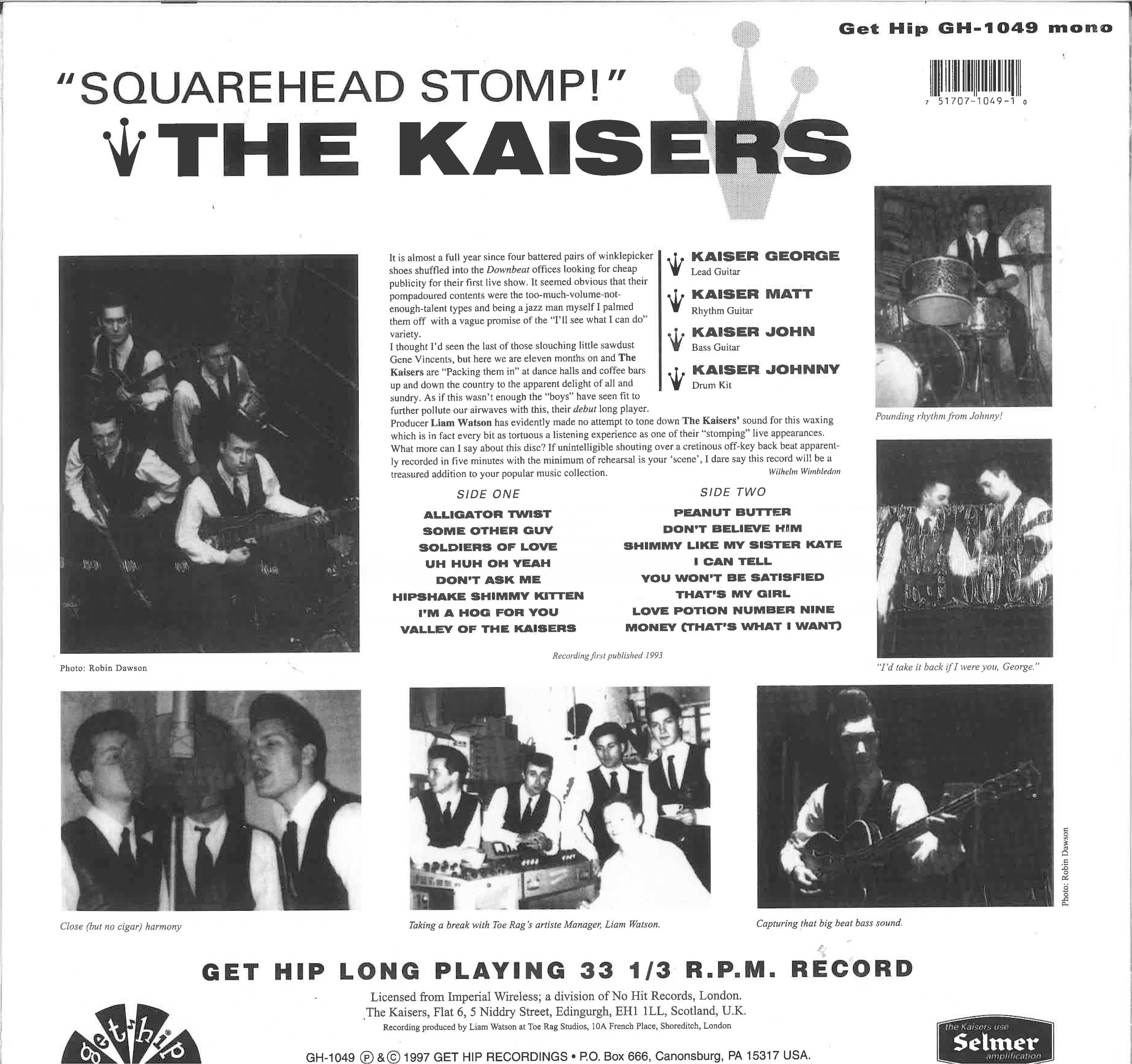 KAISERS (カイザーズ) - Squarehead Stomp ! (US 限定復刻再発180g モノラル LP/New) '93年大名作デビュー・アルバム！