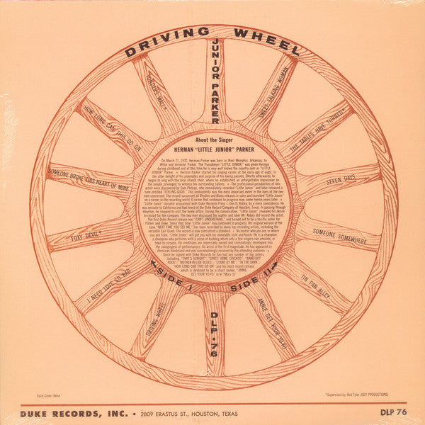 JUNIOR PARKER (LITTLE JUNIOR PARKER) (リトル・ジュニア・パーカー)  - Driving Wheel (US Ltd.Reissue LP/New)