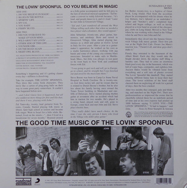 LOVIN' SPOONFUL (ラヴィン・スプーンフル)  - Do You Belive In Magic (US 限定復刻再発180g高音質重量モノラル LP/New) '65年名作デビュー・アルバム！