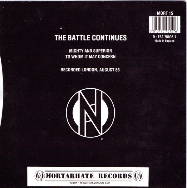 CONFLICT (コンフリクト)  - The Battle Continues (UK 限定再発 7"「廃盤 New」)