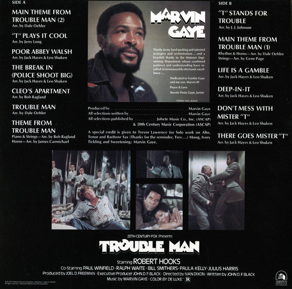 MARVIN GAYE (マーヴィン・ゲイ)  - Trouble Man (US 限定復刻再発180g LP/New)'72年ソウルチャート3位の大ヒット名作サントラ