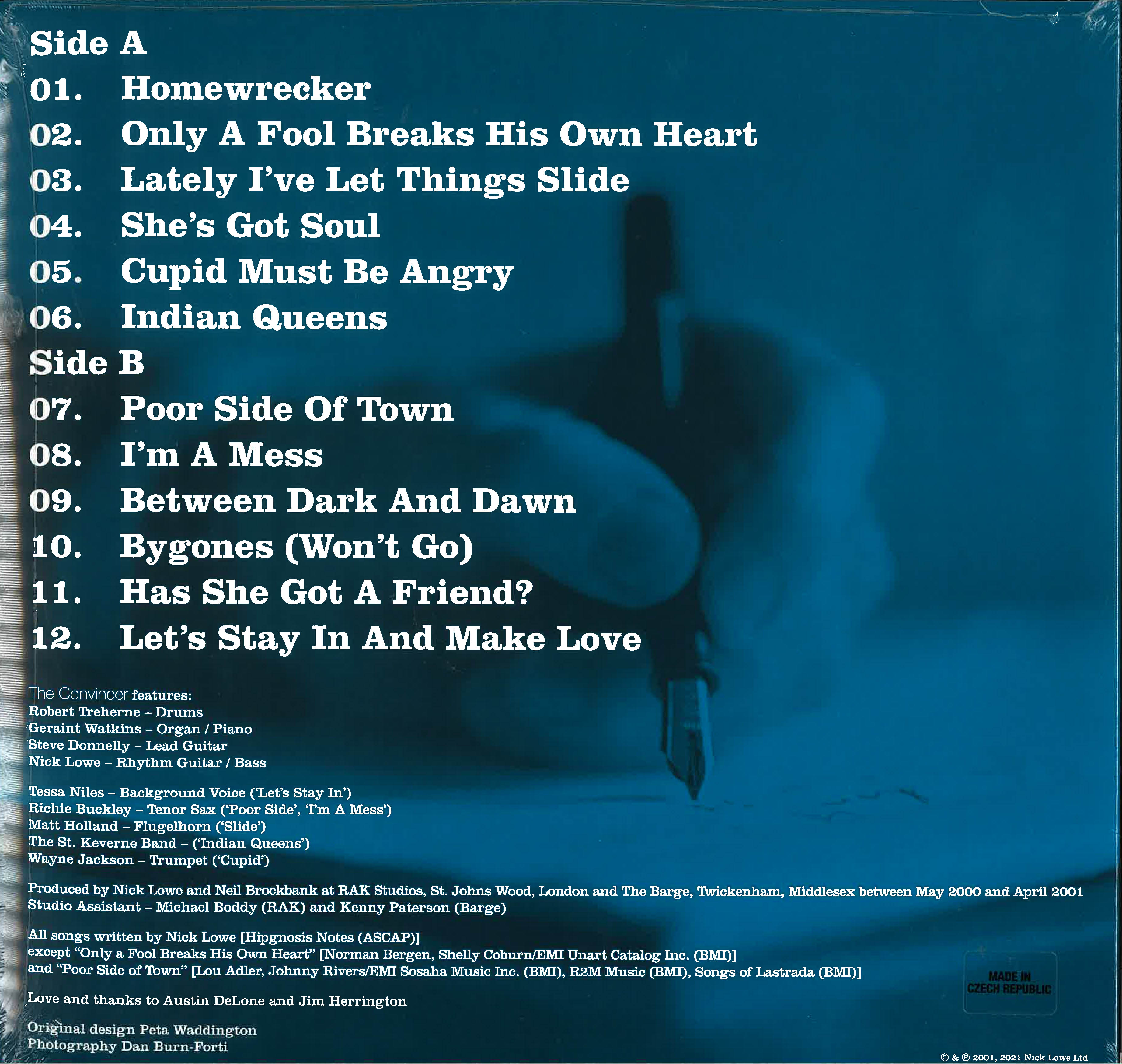 NICK LOWE (ニック・ロウ)  - The Convincer (US 限定復刻再発「リマスター」 LP/ New) '01年52歳時の名作アルバム
