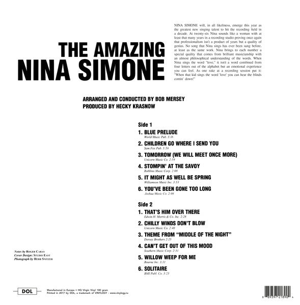 NINA SIMONE (ニーナ・シモン)  - The Amazing  (EU 限定復刻再発「HQ＝高音質」180g LP/New) '59年Colpix社移籍1作目（通算2作目）！