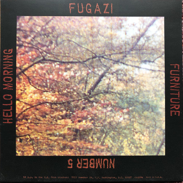 FUGAZI (フガジ) - Furniture  (US 正規再発「ブラックヴァイナル」 7" / New) '01年アルバム未収録シングル！