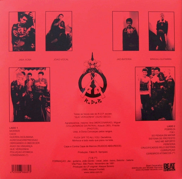R.D.P. (Ratos De Porao) - Crucificados Pelo Sistema (Spain Reissue 180g LP+GS / New)