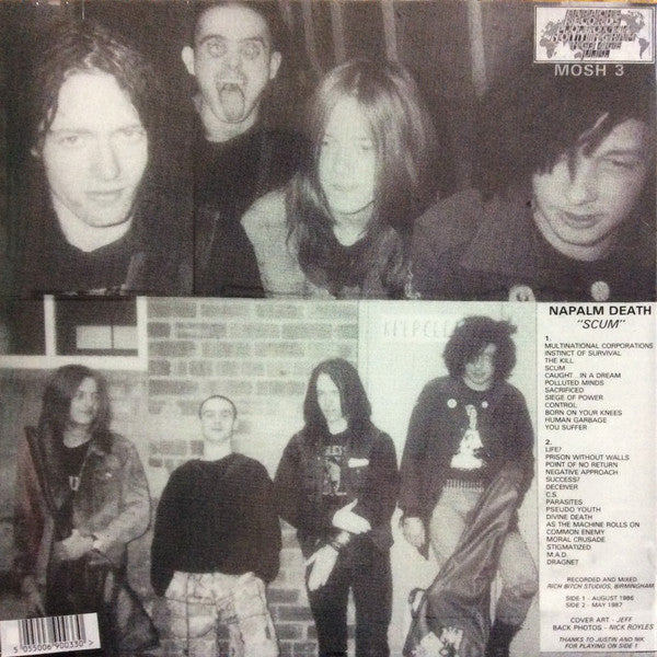 NAPALM DEATH (ナパーム・デス) - Scum (UK Ltd.Reissue LP+Blue CVR/ New)
