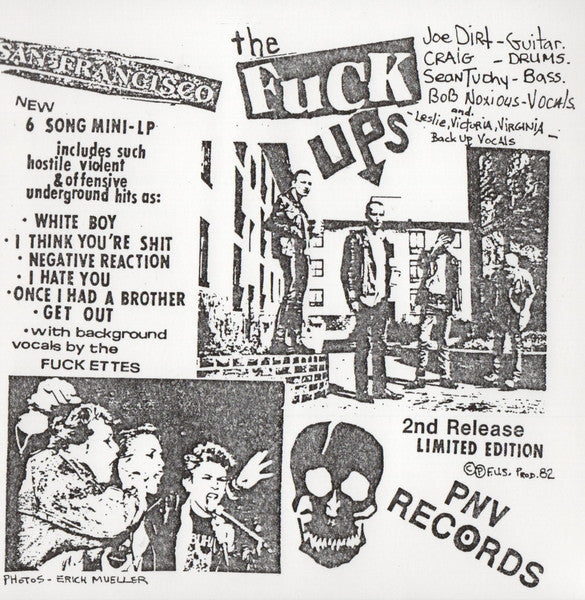 FUCK-UPS, THE (ザ・ファック・アップス) - FU82 (US 限定再発イエローヴァイナル 7"EP+Stabbed Baby CVR/ New)ステッカー付き！