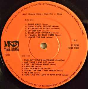 RED HOT N' BLUE (レッド・ホット・アンド・ブルー)  - Ain't Gonna Stop (Japan タイムボム 限定プレス LP/廃盤 New) ロンドン・ジャンプ・ロカビリー名作’93年サード・アルバム