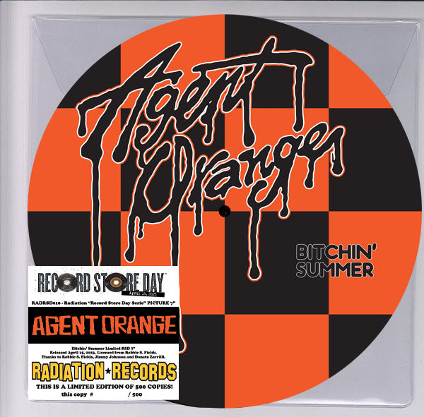 AGENT ORANGE (エージェント・オレンジ)  - Bitchin' Summer (Italy 「RSD  2023」 500枚限定正規再発ナンバリング入りピクチャー 7"/New)
