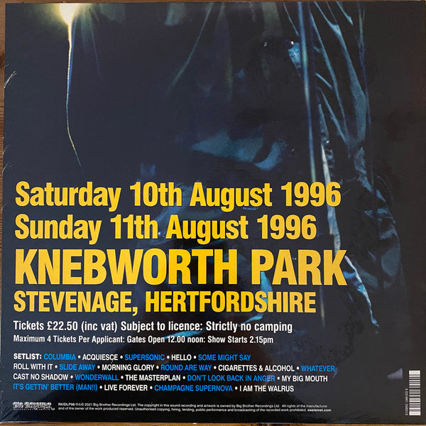 OASIS (オアシス)  - Knebworth 1996 (EU 限定180グラム重量 LPx3枚組/NEW)