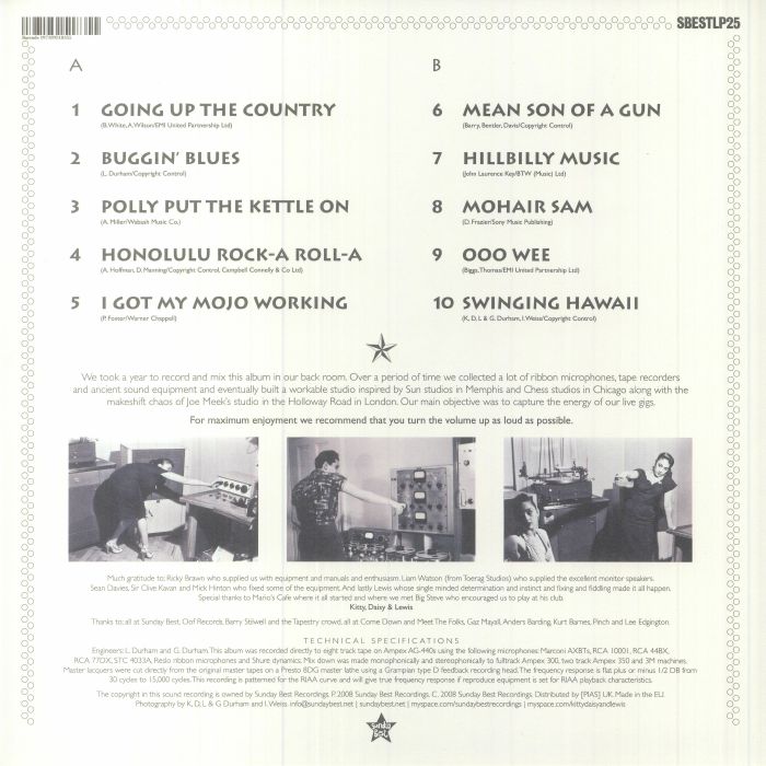 KITTY, DAISY & LEWIS (キティ, デイジー & ルイス)  - S.T. - 1st Album (UK 限定復刻再発「ホワイトヴァイナル」 LP/NEW)