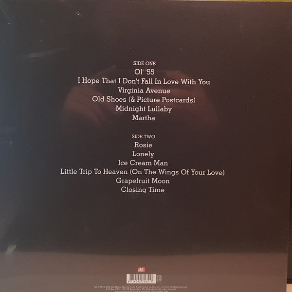 TOM WAITS   (トム・ウェイツ)  - Closing Time (EU 限定復刻リマスター再発180g LP/New) '73年名作デビュー・アルバム