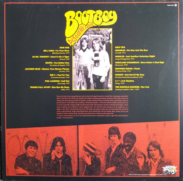 V.A.('69〜'79年英国レア・マイナー・グラム（パブ）ロック・コンピ！) - Bootboy Discotheque Vol.1 (UK 限定プレス LP/New)